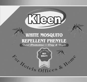 Kleen White Mosquito Repellent Phenyle (label) Device mark 3846255 Trademark