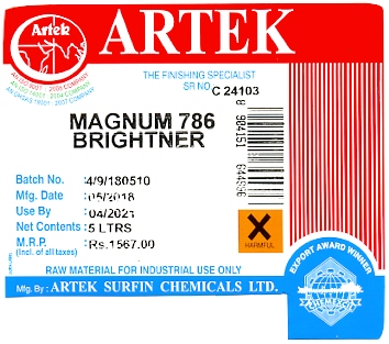 Artek Magnum 786 Brightner Device mark 3839690 Trademark