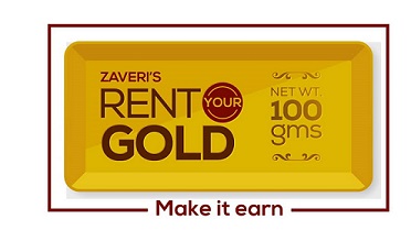 Artistic Logo Along With The Word " Zaveri's Rent Gold" Device mark 3863035 Trademark