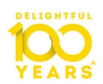 Delightful 100 Years Device (yellow) Device mark 3854693 Trademark
