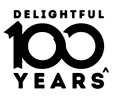 Delightful 100 Years Device (black) Device mark 3854697 Trademark