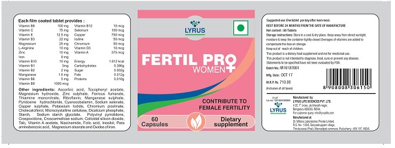 Fertil Pro Women Label Device mark 3872197 Trademark