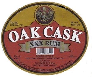 Oak Cask Xxx Rum Device mark 3896476 Trademark