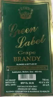 Peters Green Label Grape Brandy Device mark 3896477 Trademark