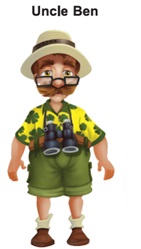 Uncle Ben With The Device Of An Animated Character Device mark 3883819 Trademark