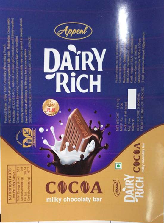 Appeal Dairy Rich Device mark 3916637 Trademark