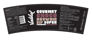 Vadilal Gourmet Choco Brownie Dip Device mark 3989909 Trademark
