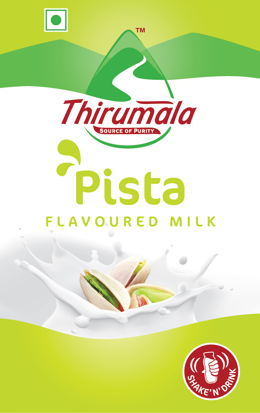 Thirumala - Source Of Purity - Pista Flavoured Milk Device mark 4010041 Trademark