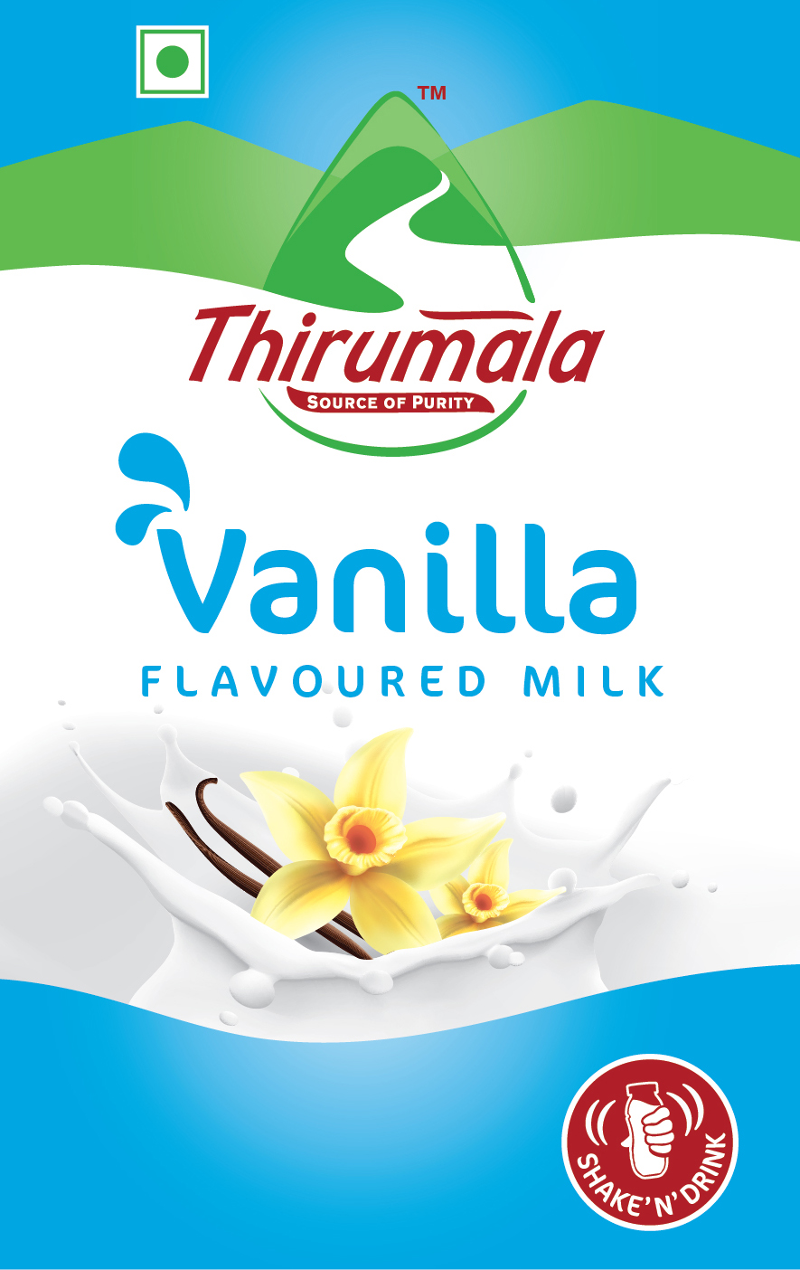 Thirumala - Source Of Purity - Vanilla Flavoured Milk Device mark 4010042 Trademark