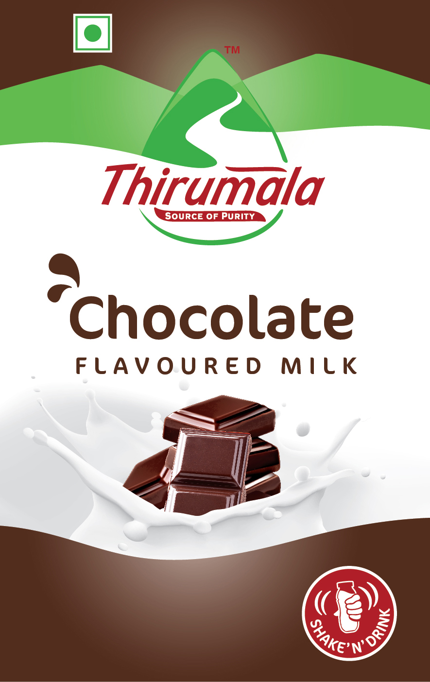 Thirumala - Source Of Purity - Chocolate Flavoured Milk Device mark 4010046 Trademark