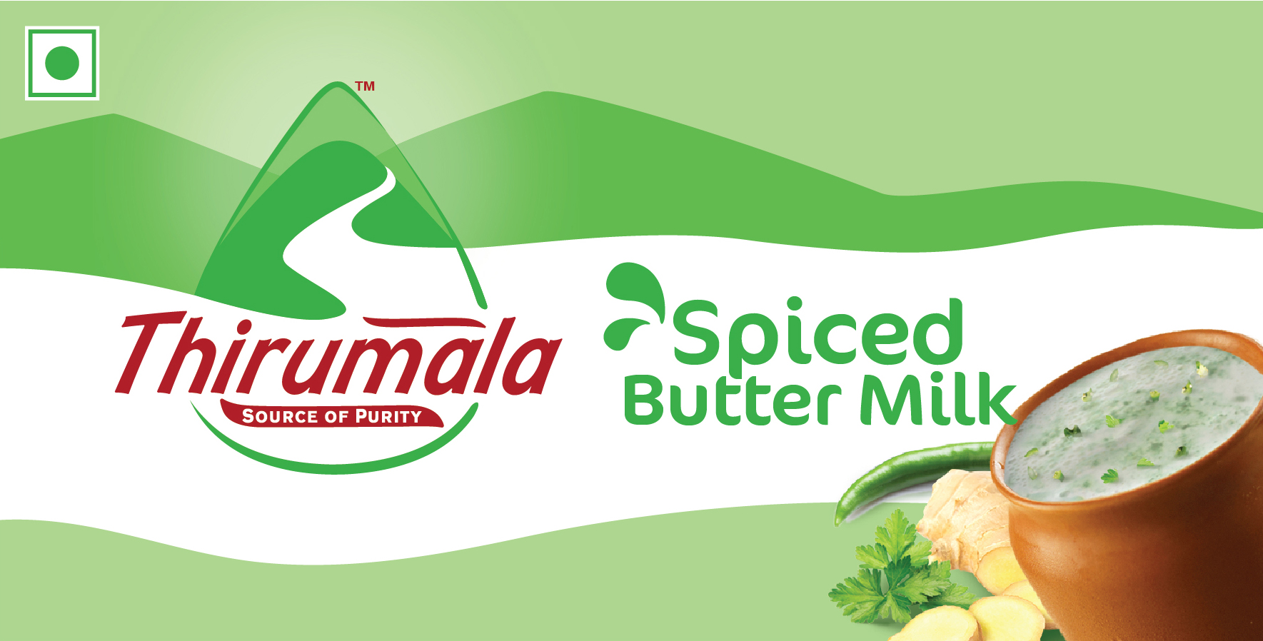 Thirumala - Source Of Purity - Spiced Butter Milk Device mark 4010051 Trademark