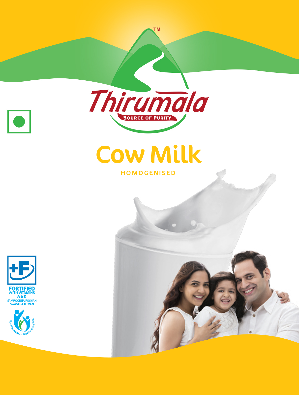 Thirumala - Source Of Purity - Cow Milk Homogenised Device mark 4010054 Trademark