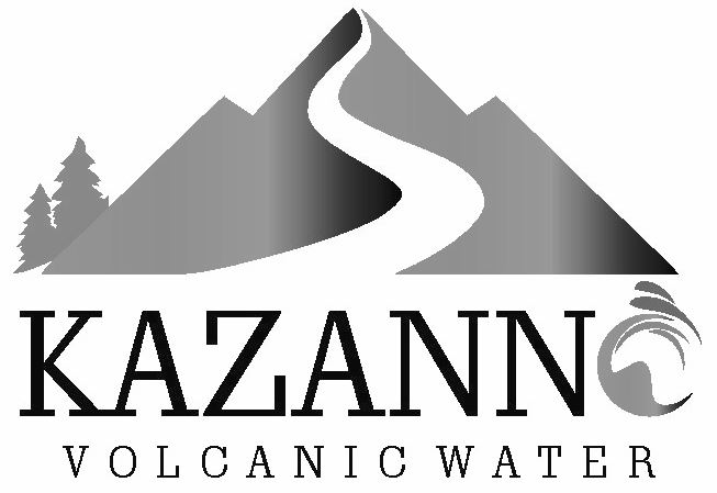 Device Of Kazanno With Mountains At The Back And O In A Stylized Font And Volcanic Water Device mark 4019037 Trademark