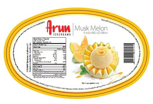 Arun Icecreams Musk Melon Flavoured Ice Cream Device mark 4021406 Trademark