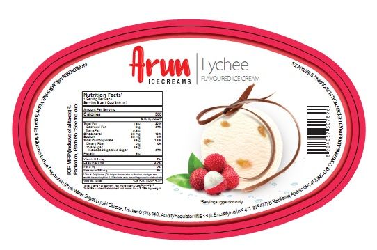 Arun Icecreams Lychee Flavoured Ice Cream Device mark 4021408 Trademark