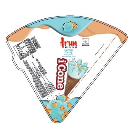 Arun Icecreams Cotton Candy Flavoured Ice Cream Icone Device mark 4021418 Trademark