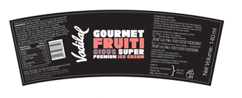 Vadilal Gourmet Fruiti Cious Device mark 4050016 Trademark
