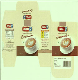 Jivraj - 9 - Cappuccino With Device Of Cup And Saucer Device mark 4051948 Trademark