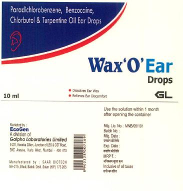Wax 'o' Ear Drops Device mark 4053408 Trademark