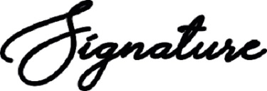 Signature (logo) Device mark 4055650 Trademark