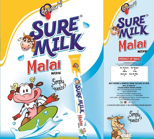 Ofcour's Sure Milk Malai Device mark 4067763 Trademark