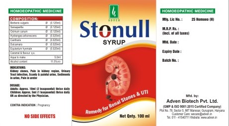 Adven Stonull (label) Device mark 4095203 Trademark