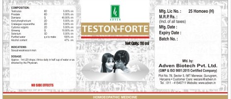 Adven Teston-forte (label) Device mark 4095206 Trademark