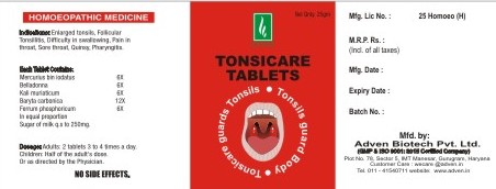 Adven Tonsicare (label) Device mark 4095207 Trademark