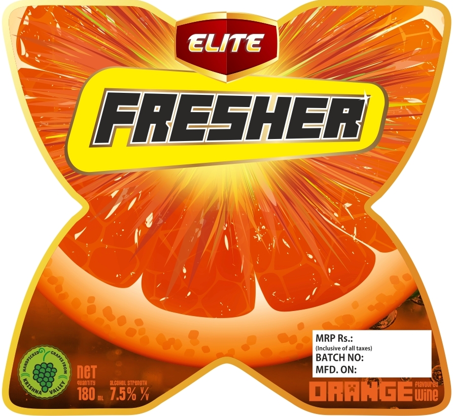 Elite Fresher Orange Flavoured Wine Device mark 4095974 Trademark