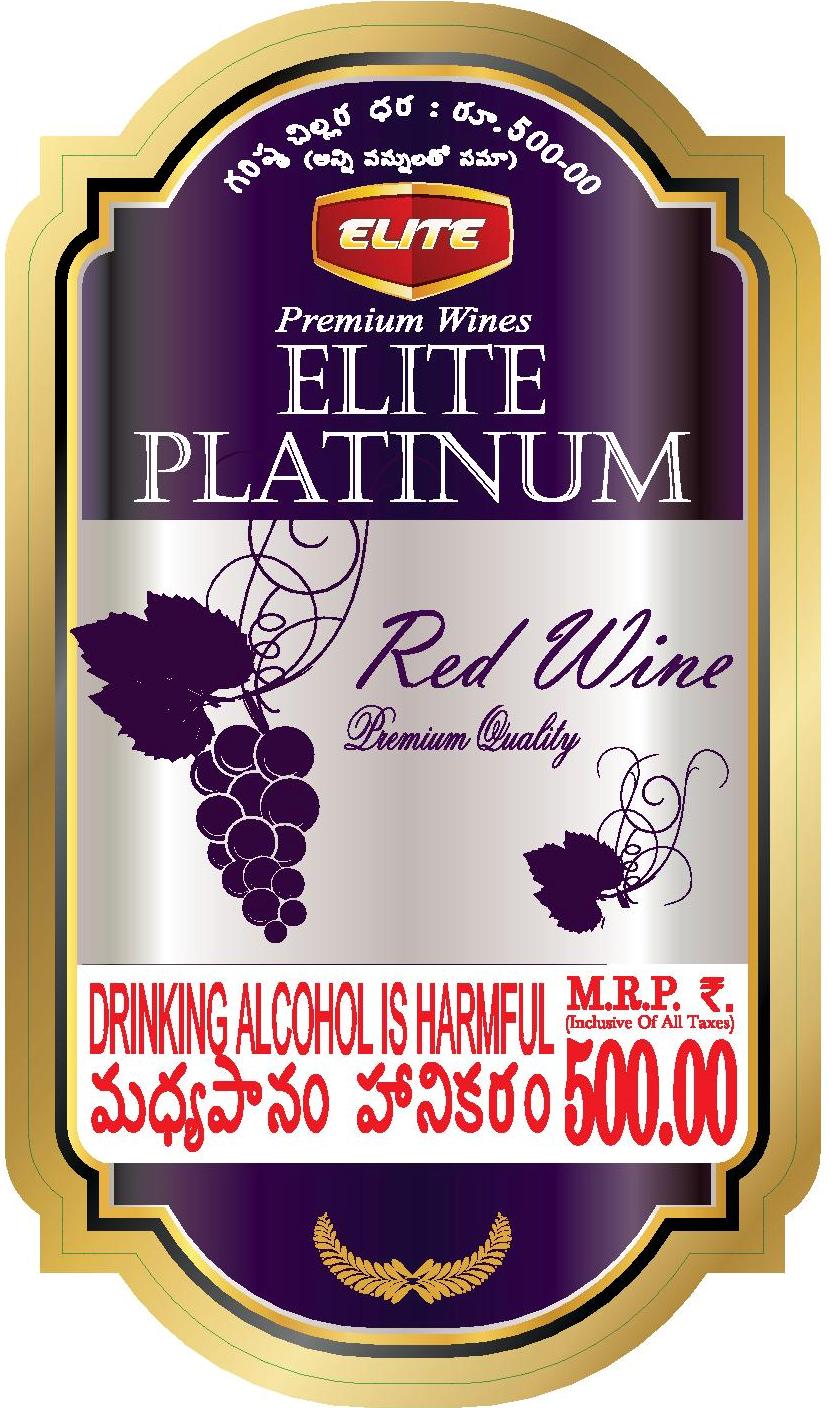 Elite Premium Wines Elite Platinum Red Wine Device mark 4095985 Trademark