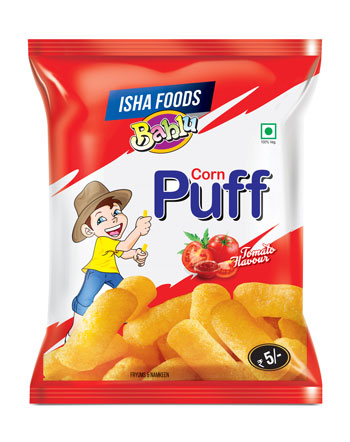Isha Foods Bablu Corn Puff Tomato Flavour Device mark 4087555 Trademark