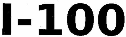 I-100 (label) Device mark 4098502 Trademark