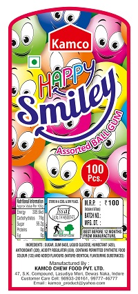 Kamco Happy Smiley (label) Device mark 4100763 Trademark