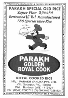 Parakh Golden Royal Cook Device mark 4113779 Trademark