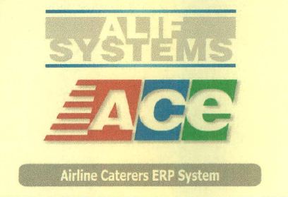 Alif Systems Ace Airline Caterers Erp System Device mark 4111114 Trademark