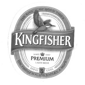 Kingfisher Premium Lager Beer (label) Device mark 4141396 Trademark