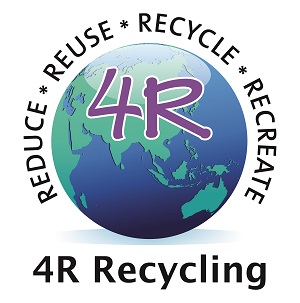 Reduce Reuse Recycle Recreate 4r Recycling With 4r Inside A Globe Device mark 3904668 Trademark