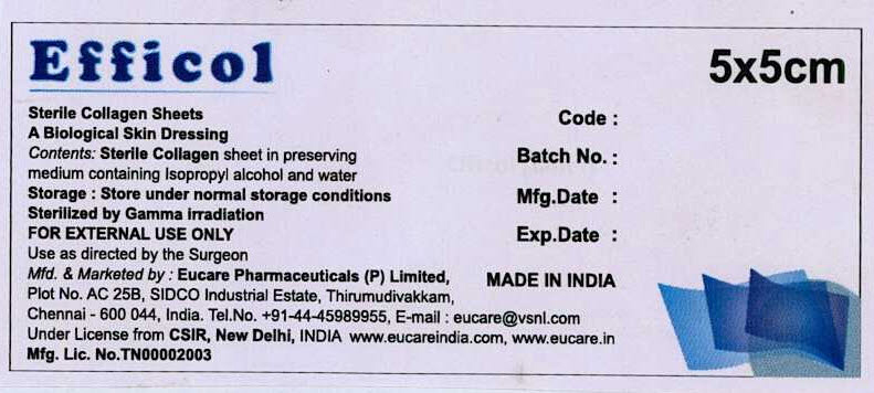Efficol-w 5x5cm Device mark 2995911 Trademark