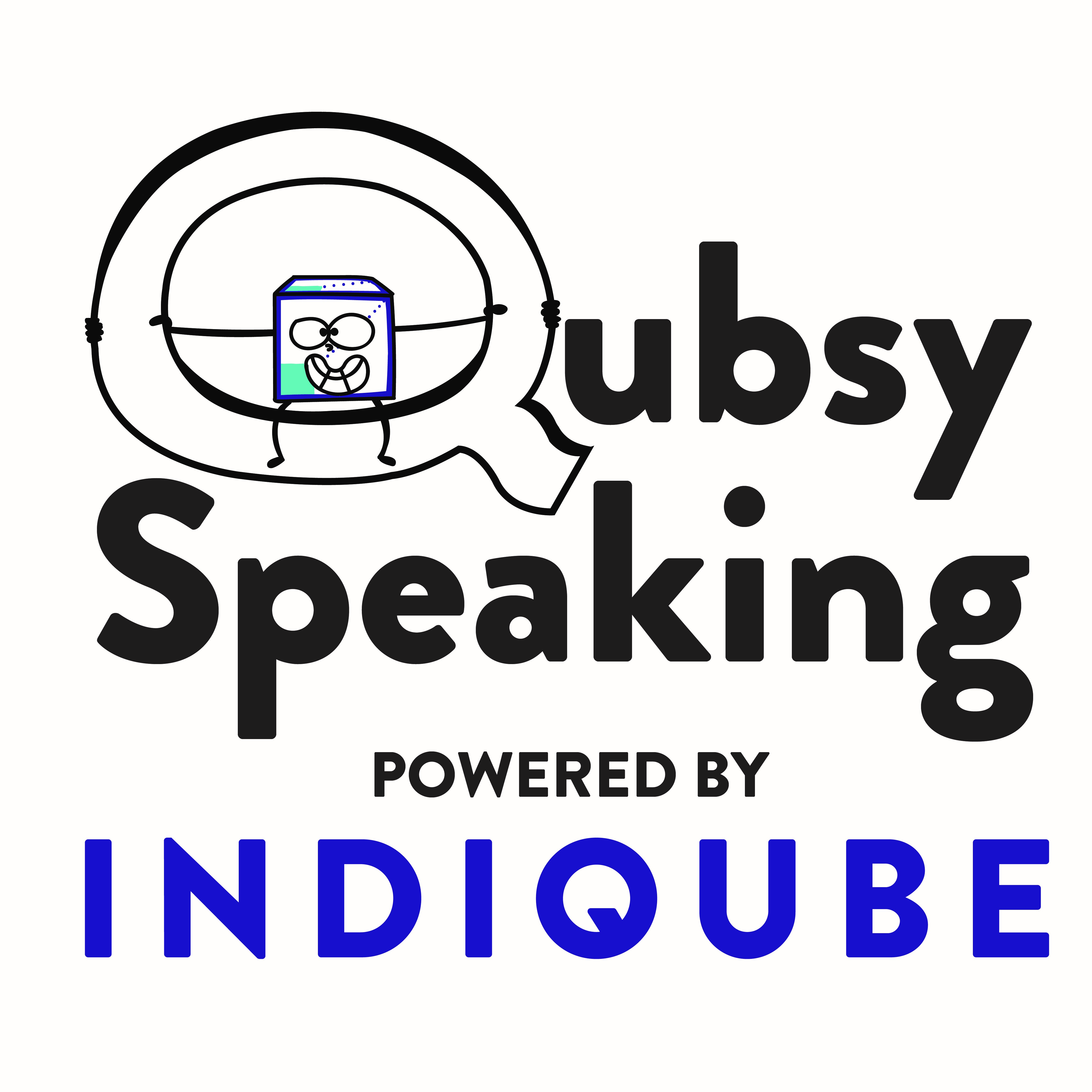 Qubsy Speaking Powered By Indiqube Device mark 3869787 Trademark
