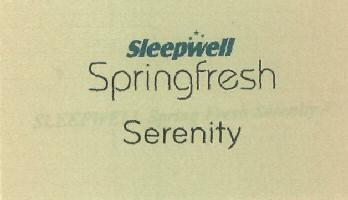 Sleepwell Spring Fresh Serenity Device mark 2963503 Trademark