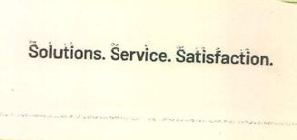 Solutions. Service. Satisfaction. Device mark 4161890 Trademark