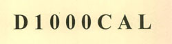 D 1000 Cal Device mark 2419901 Trademark