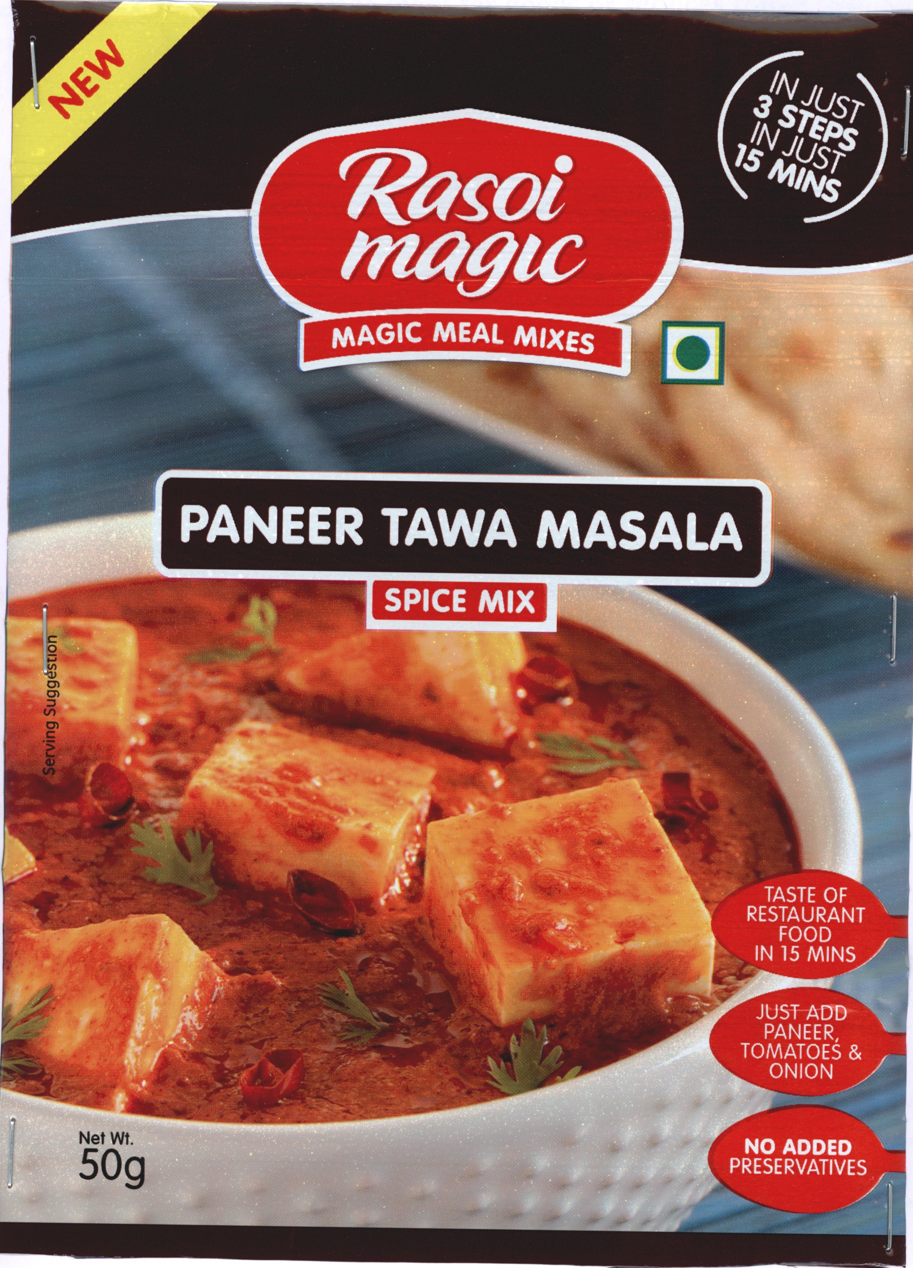Rasoi Magic Paneer Tawa Masala Device mark 2417697 Trademark