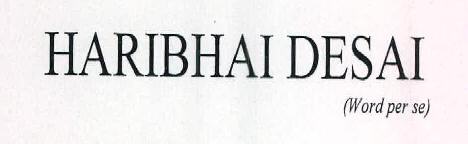 Haribhai Desai Device mark 2411820 Trademark