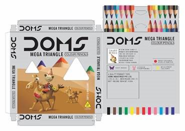 Doms Mega Triangle Colour Pencils - Packaging (label) Device mark 4169653 Trademark