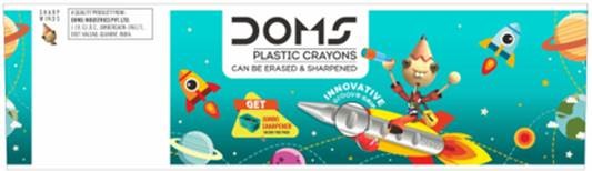 Doms Plastic Crayons (label) Device mark 4169656 Trademark