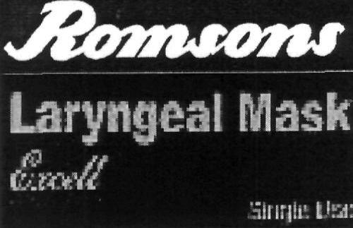 "romsons Laryngeal Mask Excell" Device mark 2397136 Trademark