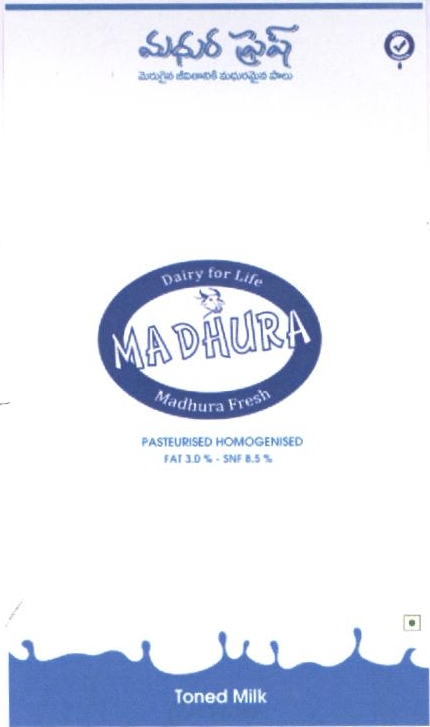 Dairy For Life Ma Dhura Madhura Fresh Device mark 2379601 Trademark