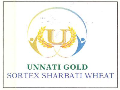 U Unnati Gold Sortex Sharbati Wheat Device mark 3397456 Trademark