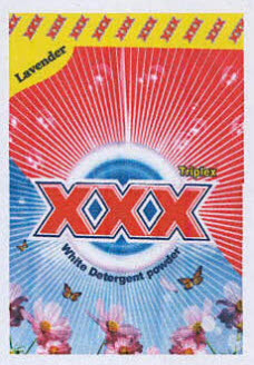 Lavender Triplex Xxx White Detergent Powder Device mark 3396074 Trademark